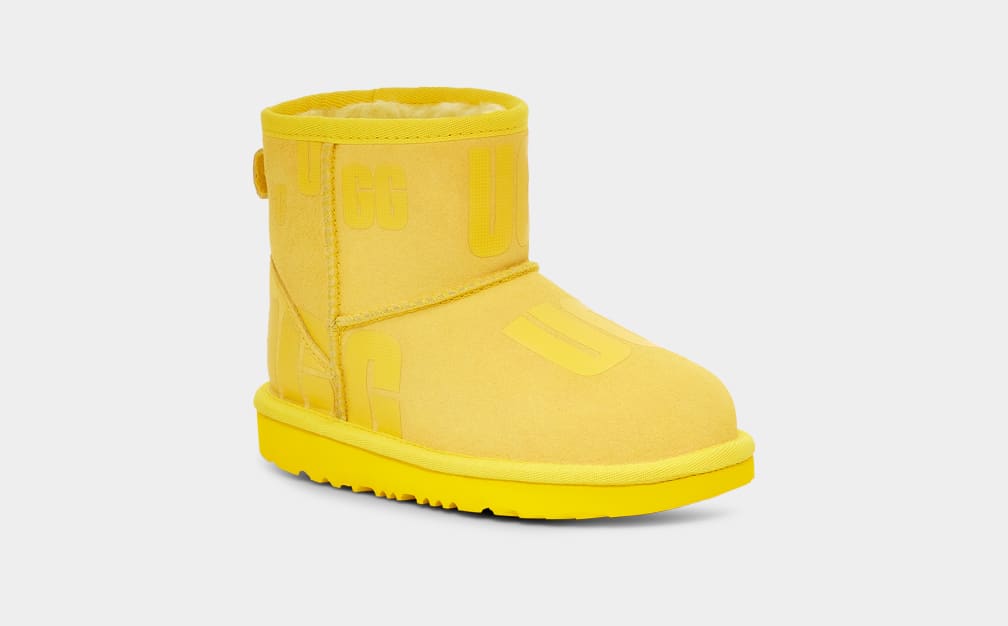 Botas Ugg Classic Mini Scatter Graphic Niños Amarillo | Argentina BYKCDGA-08