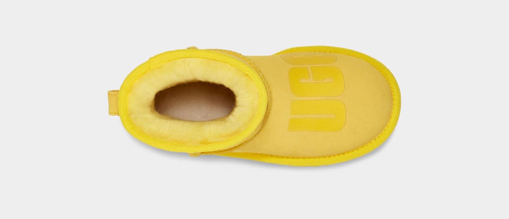 Botas Ugg Classic Mini Scatter Graphic Niños Amarillo | Argentina BYKCDGA-08