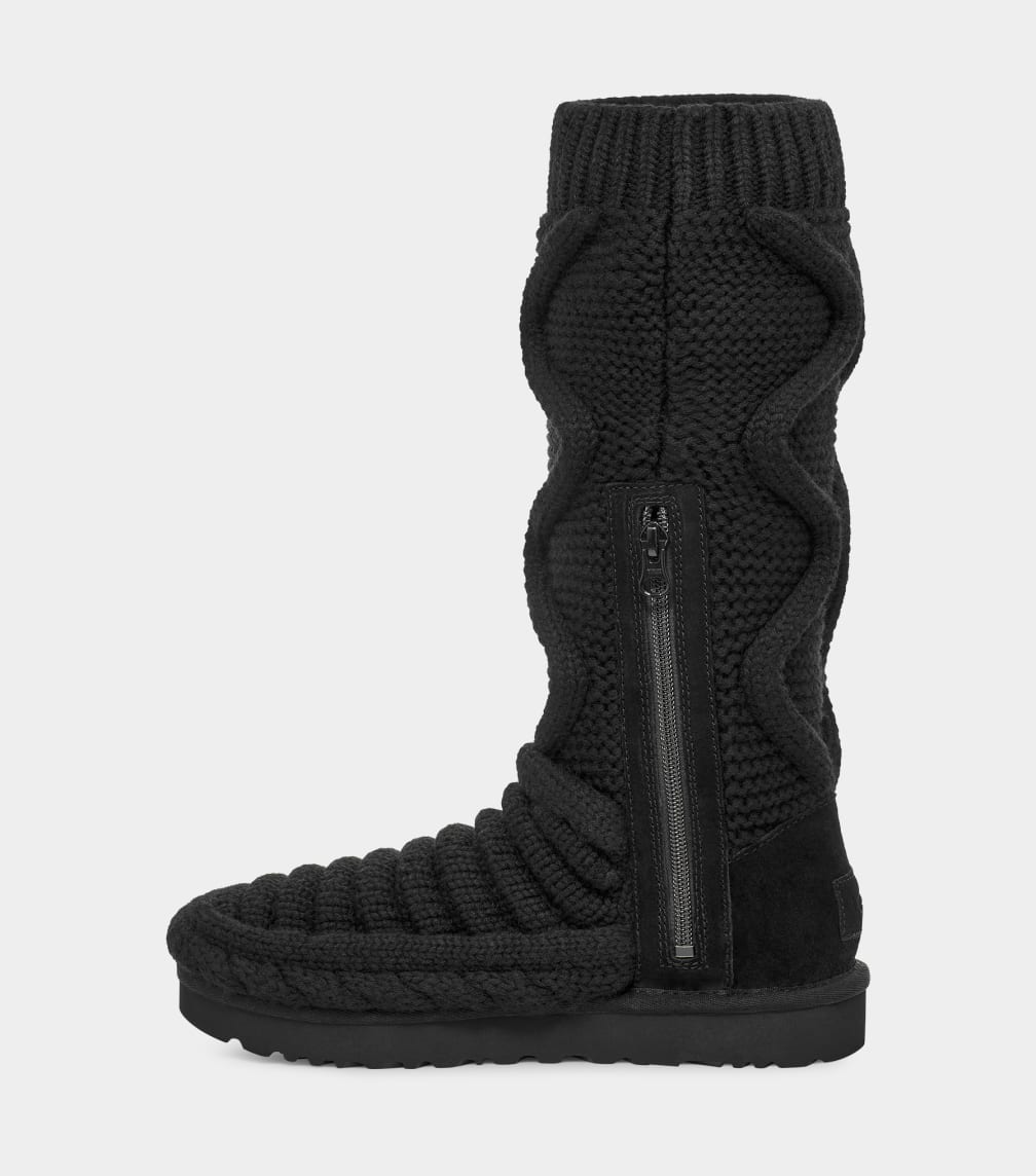 Botas Ugg Classic Tall Chunky Knit Mujer Negras | Argentina EIZVNOD-32