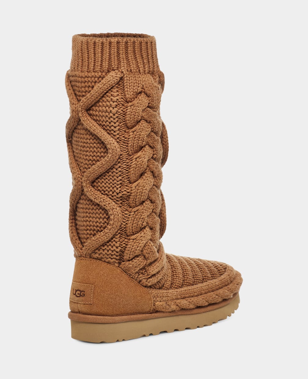 Botas Ugg Classic Tall Chunky Knit Mujer Marrones | Argentina QMVUKGA-05