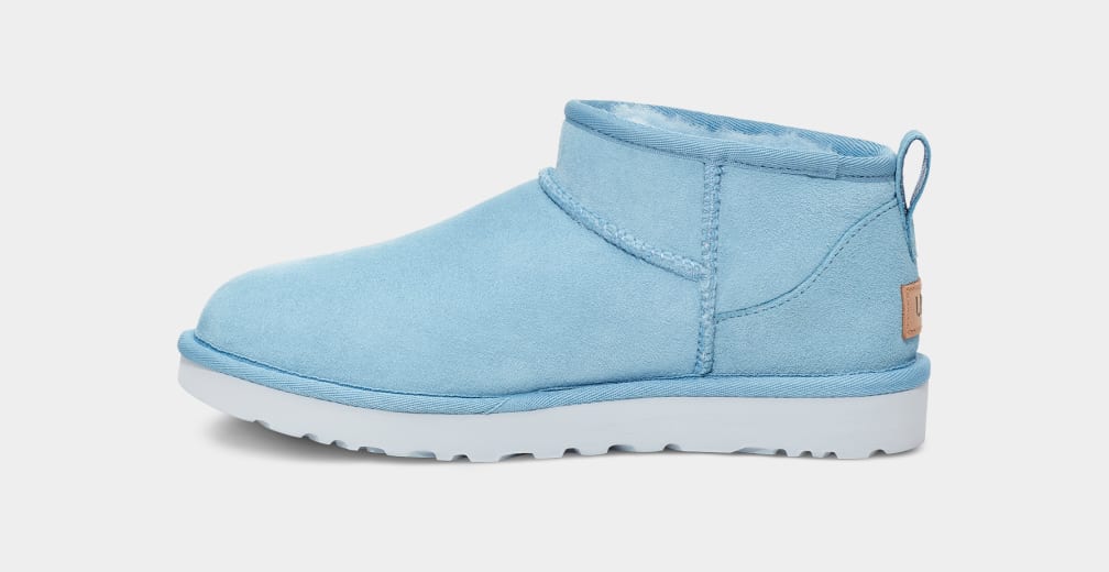 Botas Ugg Classic Ultra Mini Mujer Azules | Argentina QPJVRMW-23