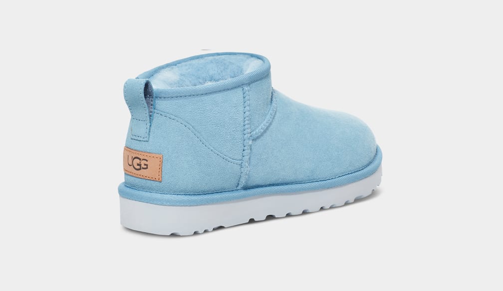 Botas Ugg Classic Ultra Mini Mujer Azules | Argentina QPJVRMW-23