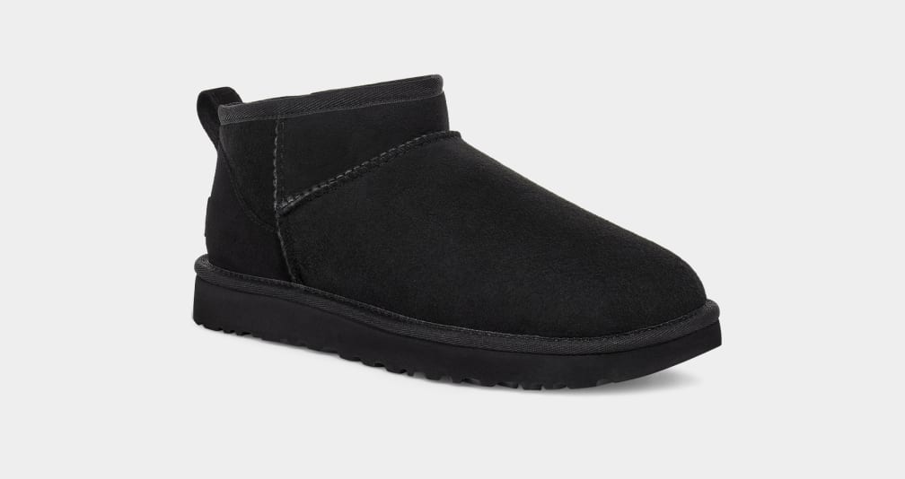 Botas Ugg Classic Ultra Mini Mujer Negras | Argentina NODPWKT-91