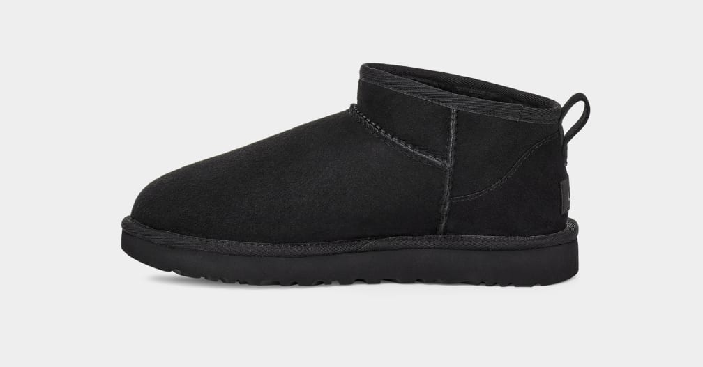 Botas Ugg Classic Ultra Mini Mujer Negras | Argentina NODPWKT-91