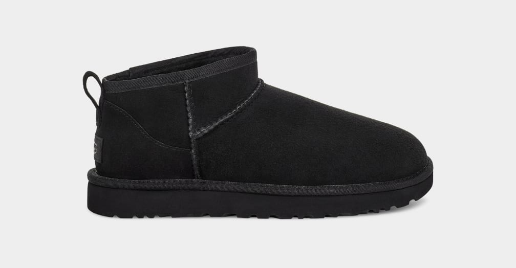 Botas Ugg Classic Ultra Mini Mujer Negras | Argentina NODPWKT-91