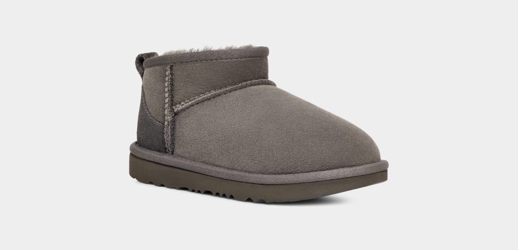 Botas Ugg Classic Ultra Mini Niños Gris | Argentina CKDVZNW-07