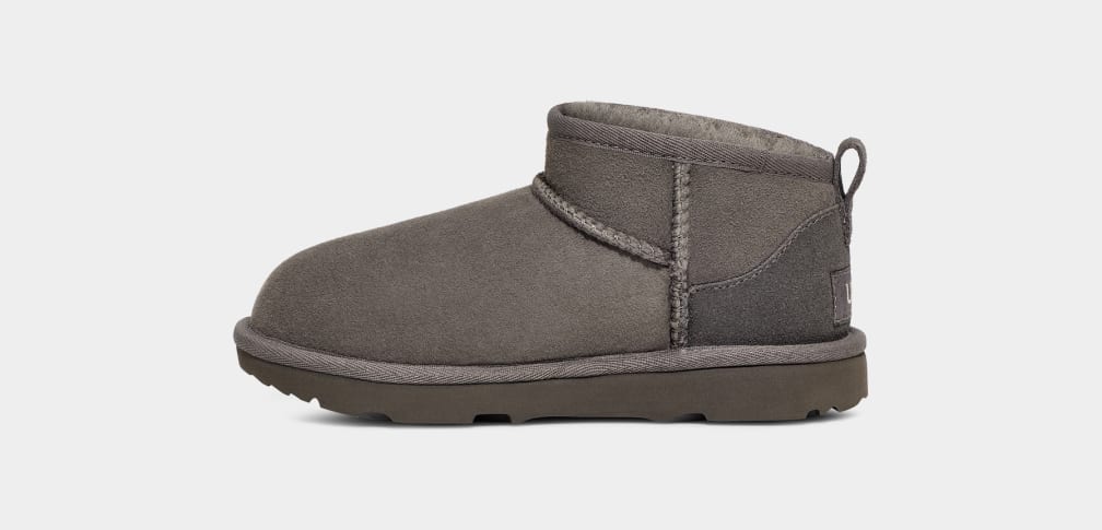 Botas Ugg Classic Ultra Mini Niños Gris | Argentina CKDVZNW-07