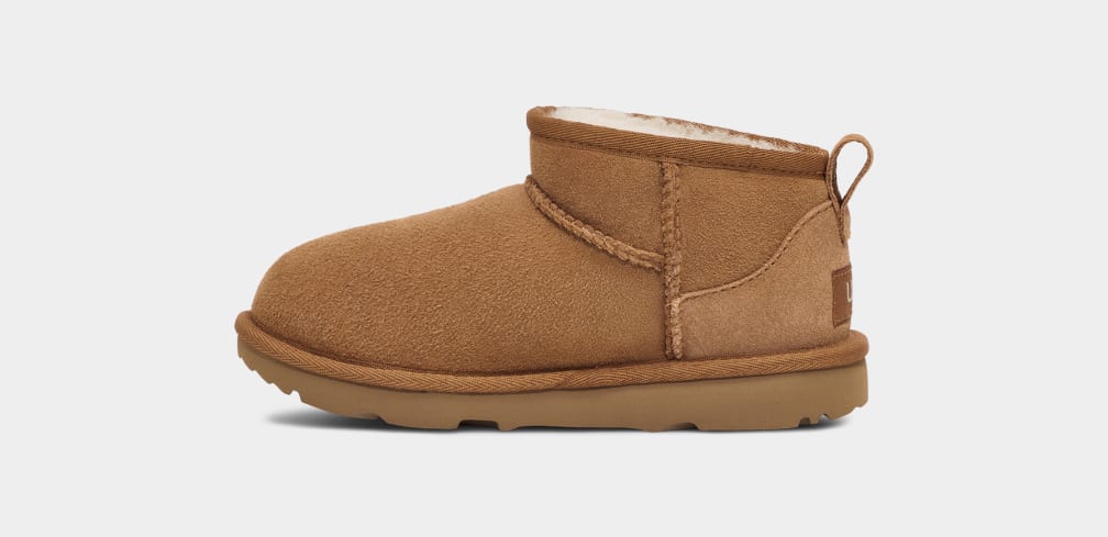 Botas Ugg Classic Ultra Mini Niños Marrones | Argentina SLGAKXM-06