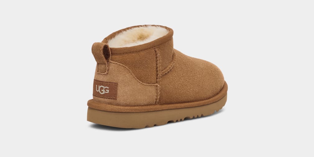 Botas Ugg Classic Ultra Mini Niños Marrones | Argentina SLGAKXM-06