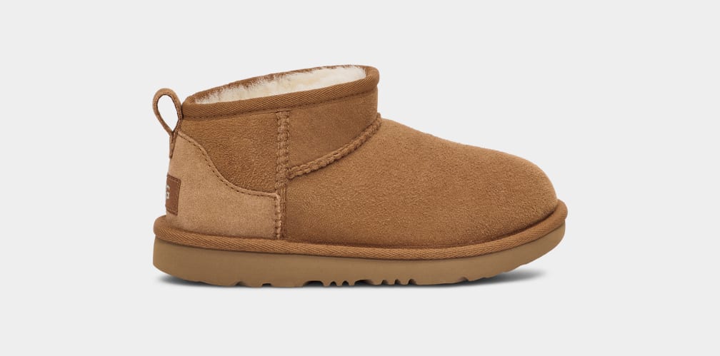 Botas Ugg Classic Ultra Mini Niños Marrones | Argentina SLGAKXM-06