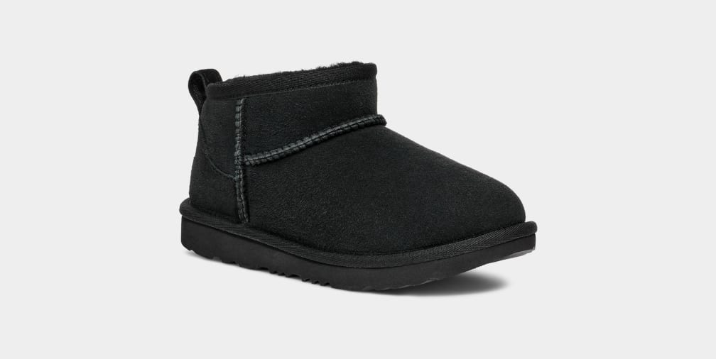 Botas Ugg Classic Ultra Mini Niños Negras | Argentina ZDPRKSO-76