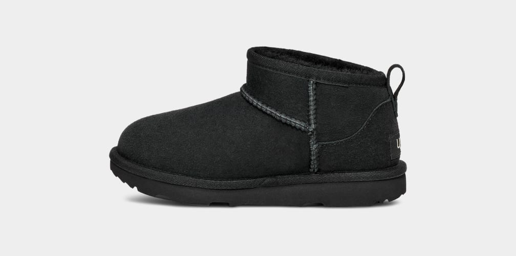 Botas Ugg Classic Ultra Mini Niños Negras | Argentina ZDPRKSO-76