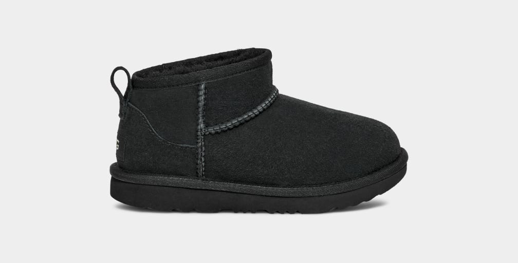 Botas Ugg Classic Ultra Mini Niños Negras | Argentina ZDPRKSO-76