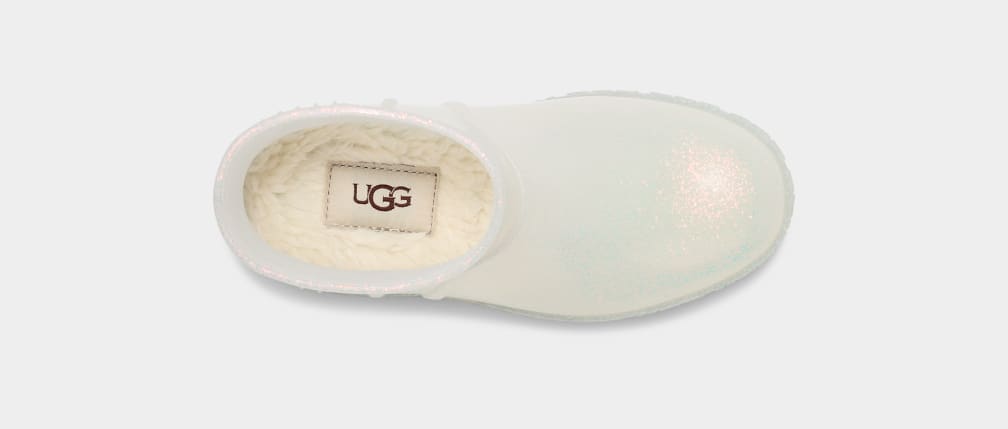 Botas Ugg Drizlita Glitter Niños Blancas | Argentina RGTJIAU-12