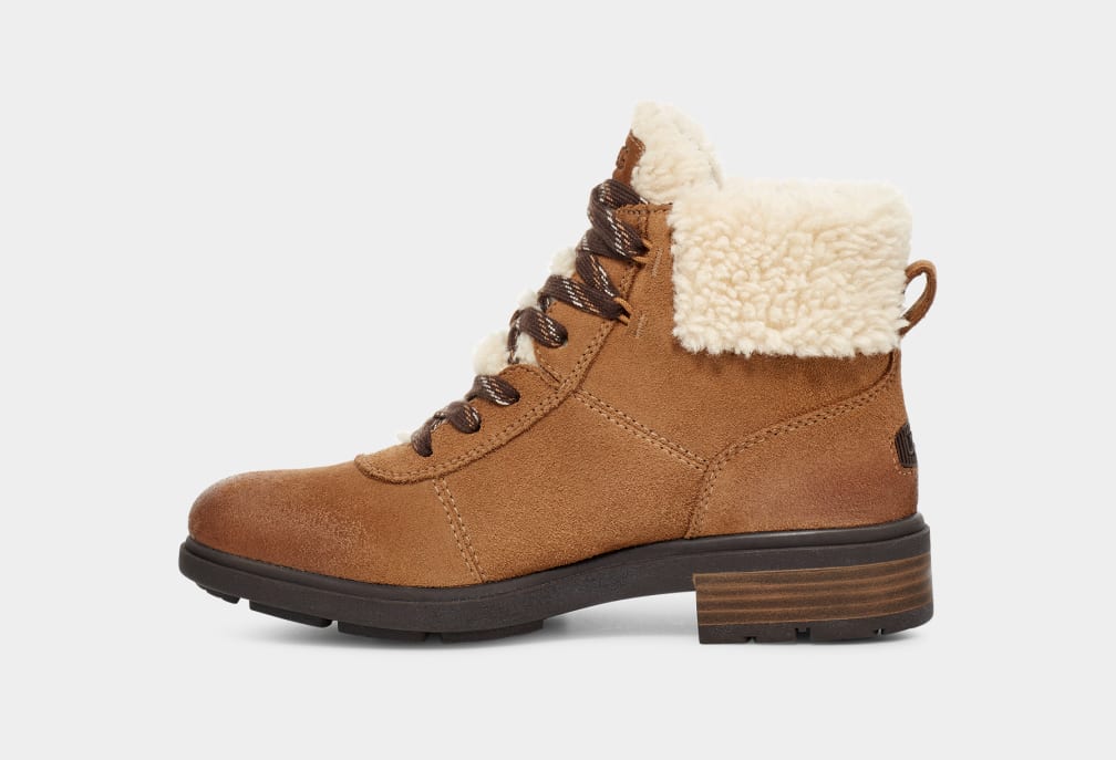 Botas Ugg Harrison Cozy Lace Mujer Marrones | Argentina VTKYCFM-97