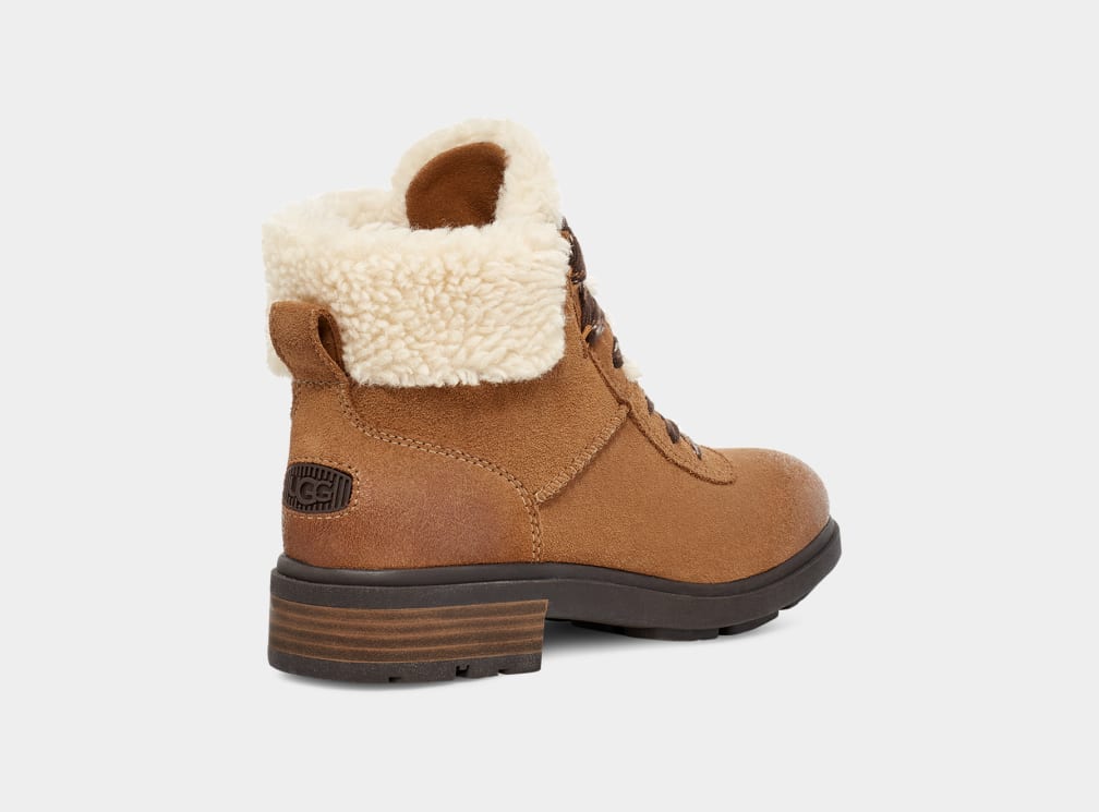 Botas Ugg Harrison Cozy Lace Mujer Marrones | Argentina VTKYCFM-97