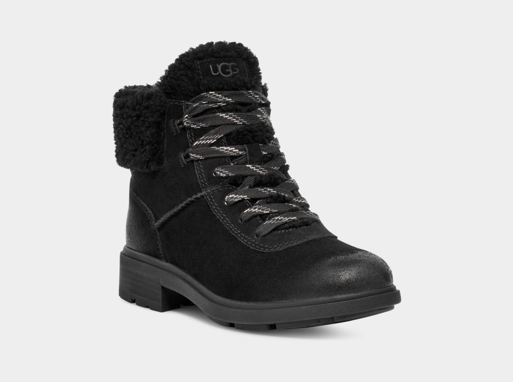 Botas Ugg Harrison Cozy Lace Mujer Negras | Argentina SVMFGEZ-93