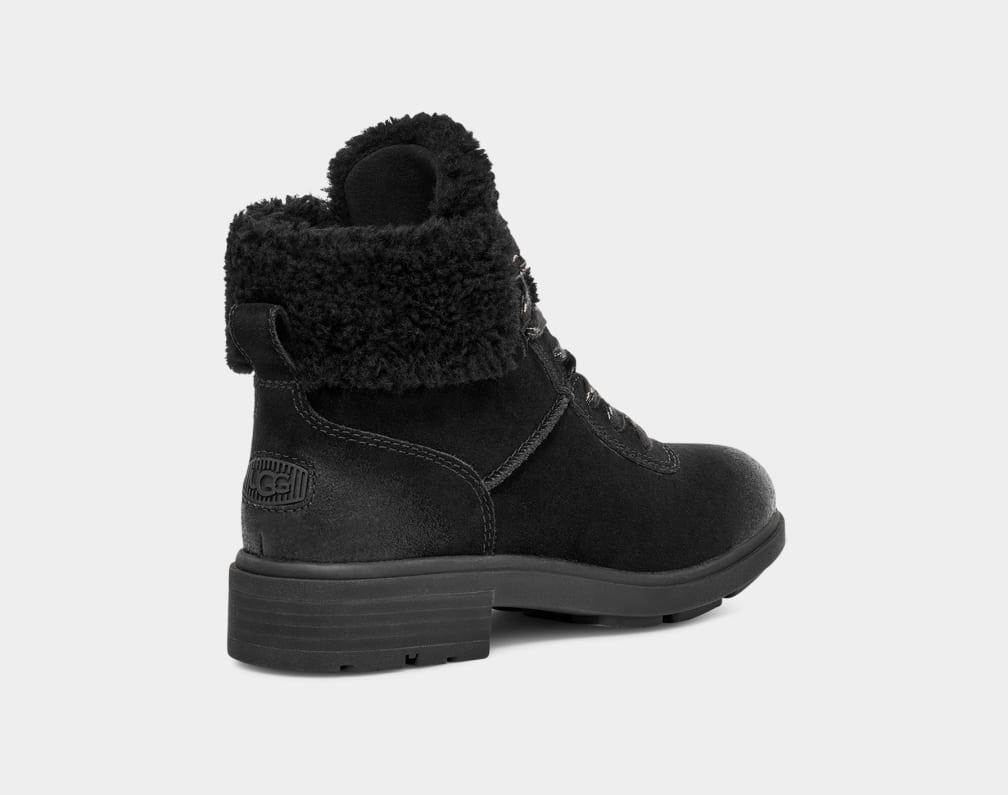 Botas Ugg Harrison Cozy Lace Mujer Negras | Argentina SVMFGEZ-93