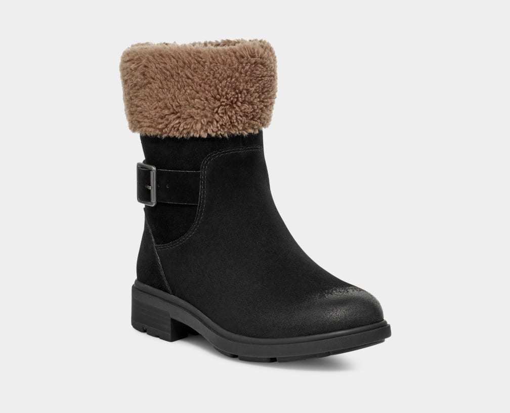 Botas Ugg Harrison Cuff Mujer Negras | Argentina KWOQVFD-17