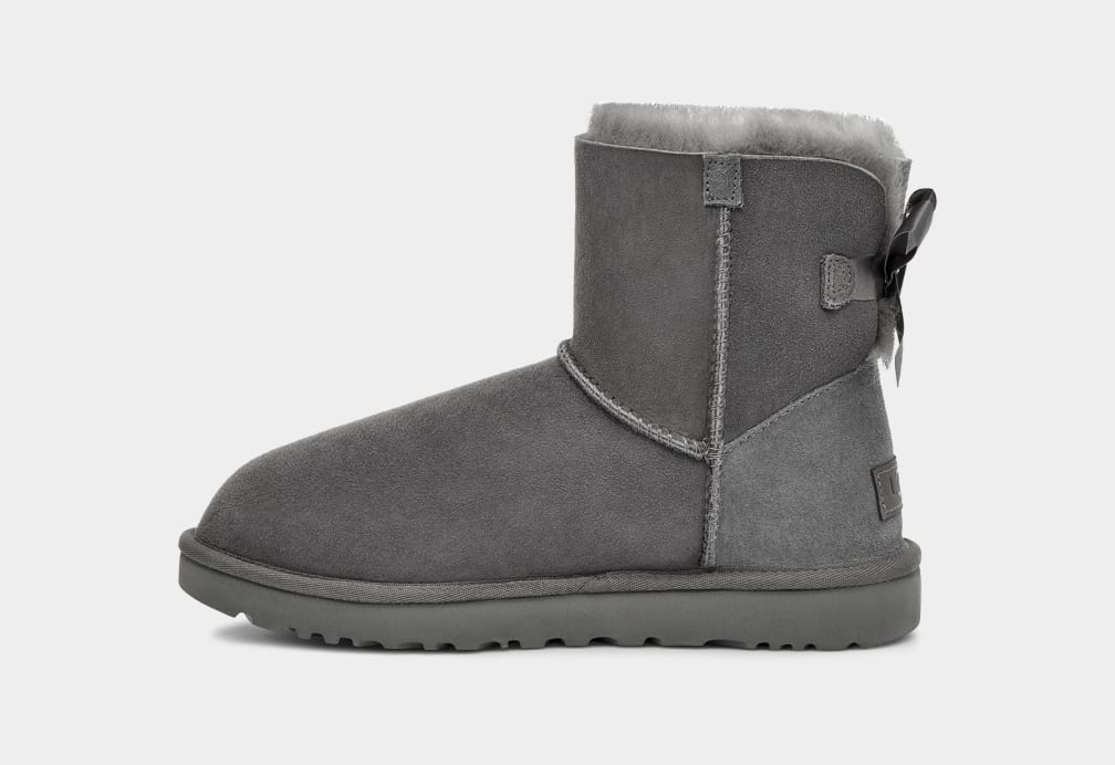 Botas Ugg Mini Bailey Bow II Mujer Gris | Argentina ZBKJVCF-49