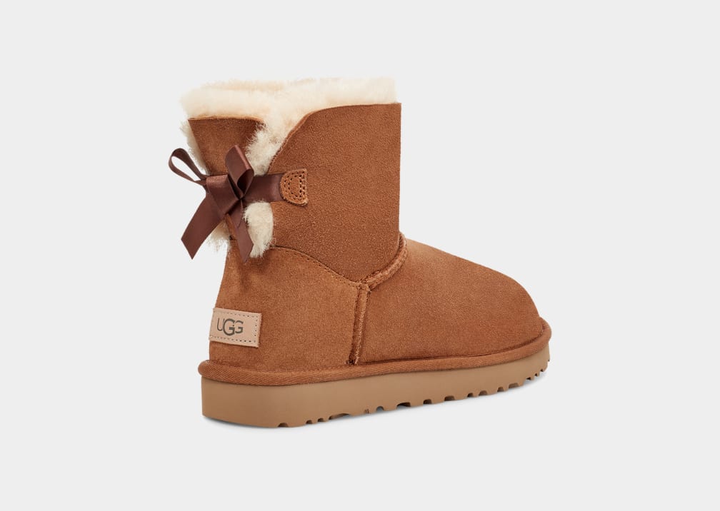 Botas Ugg Mini Bailey Bow II Mujer Marrones | Argentina ZTQYJBR-64