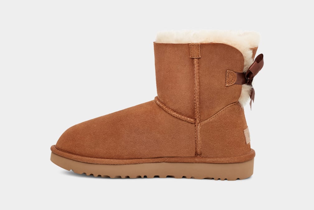 Botas Ugg Mini Bailey Bow II Mujer Marrones | Argentina ZTQYJBR-64