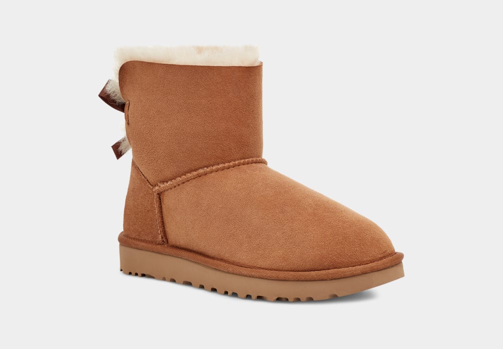 Botas Ugg Mini Bailey Bow II Mujer Marrones | Argentina ZTQYJBR-64