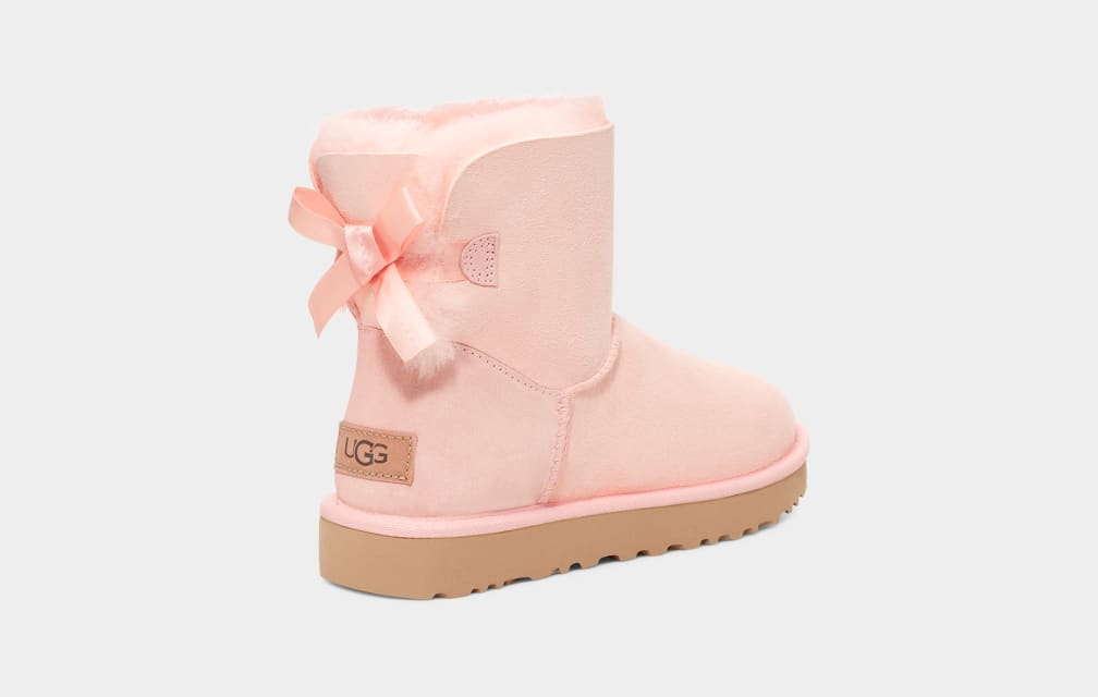 Botas Ugg Mini Bailey Bow II Mujer Rosas | Argentina TCKNAUZ-97