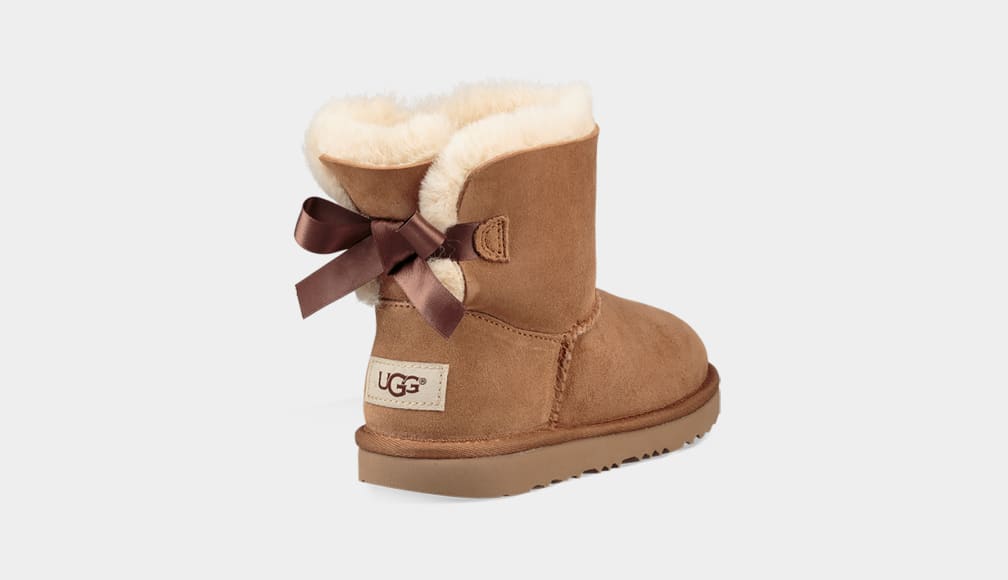 Botas Ugg Mini Bailey Bow II Niños Marrones | Argentina TNKYHLF-91