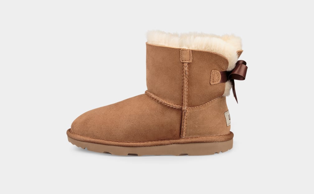 Botas Ugg Mini Bailey Bow II Niños Marrones | Argentina TNKYHLF-91