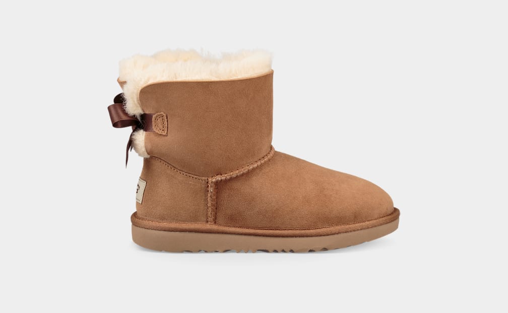 Botas Ugg Mini Bailey Bow II Niños Marrones | Argentina TNKYHLF-91