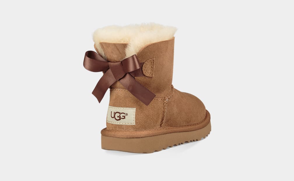 Botas Ugg Mini Bailey Bow II Niños Marrones | Argentina OXNBSIK-93