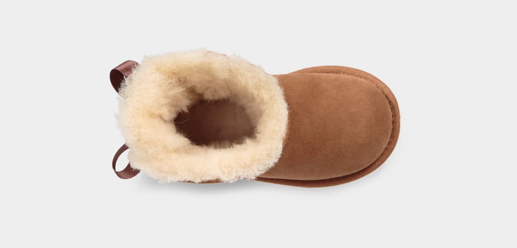 Botas Ugg Mini Bailey Bow II Niños Marrones | Argentina OXNBSIK-93