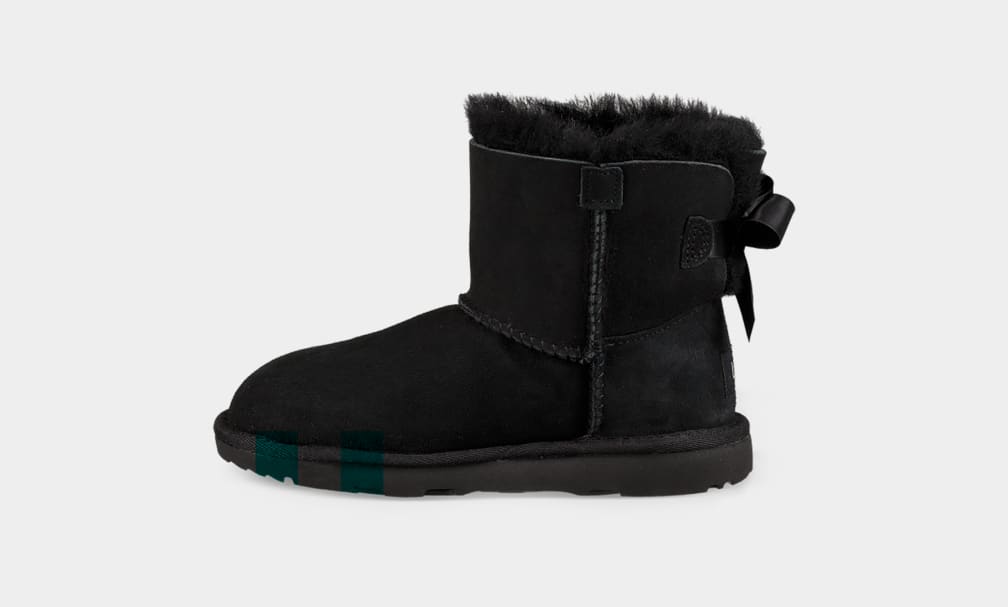 Botas Ugg Mini Bailey Bow II Niños Negras | Argentina UEHLKSM-29