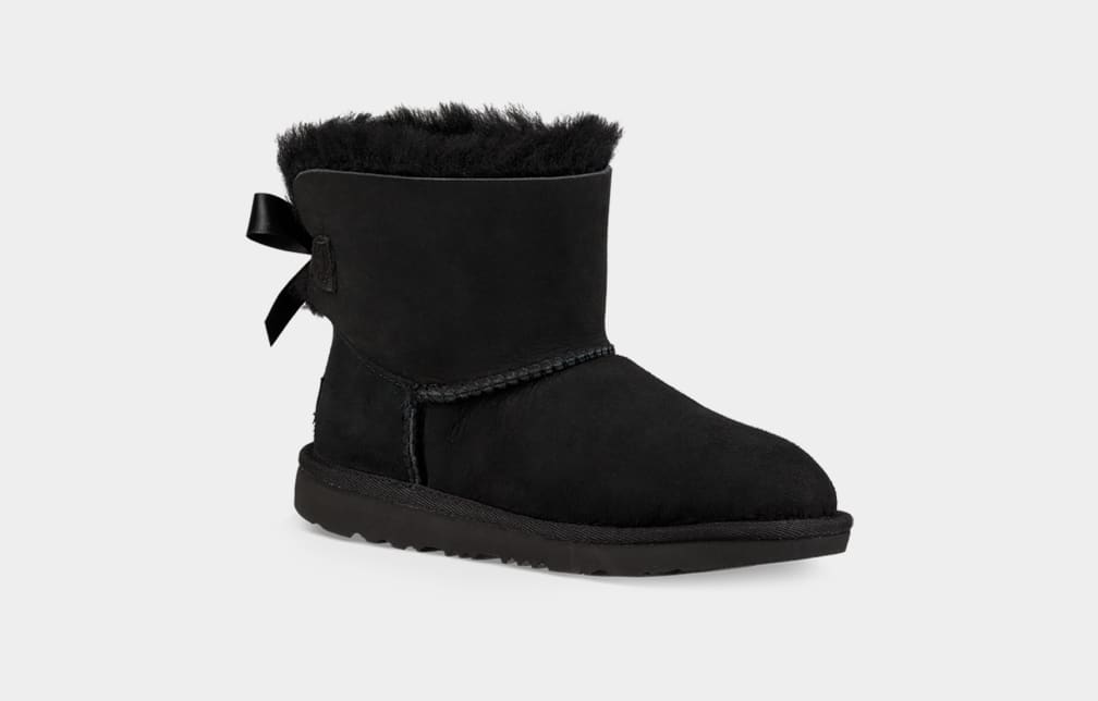 Botas Ugg Mini Bailey Bow II Niños Negras | Argentina UEHLKSM-29