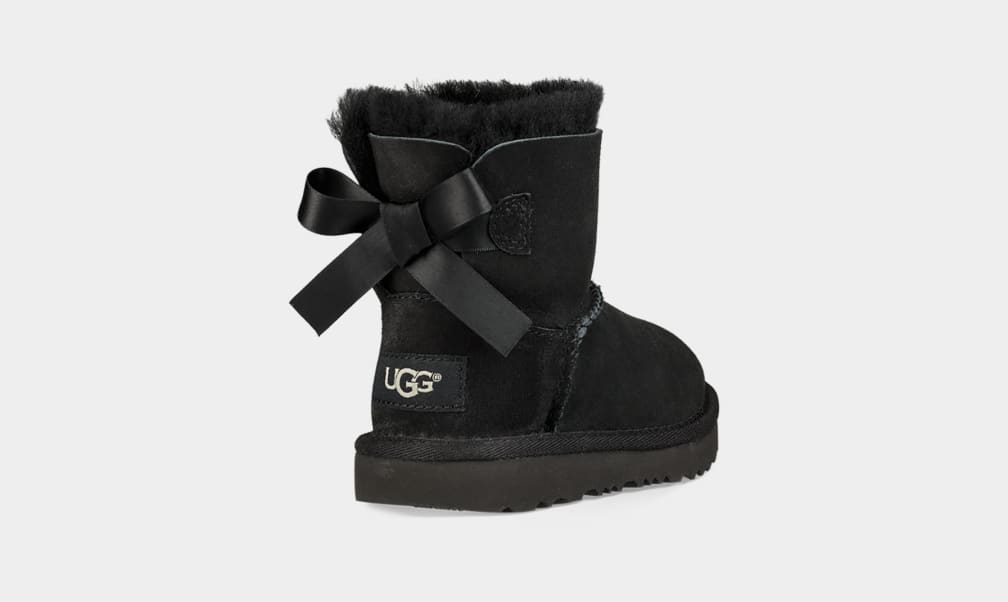 Botas Ugg Mini Bailey Bow II Niños Negras | Argentina OEFKMDH-71