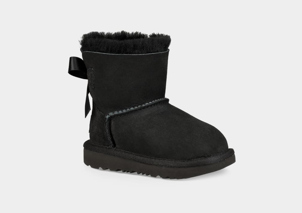 Botas Ugg Mini Bailey Bow II Niños Negras | Argentina OEFKMDH-71