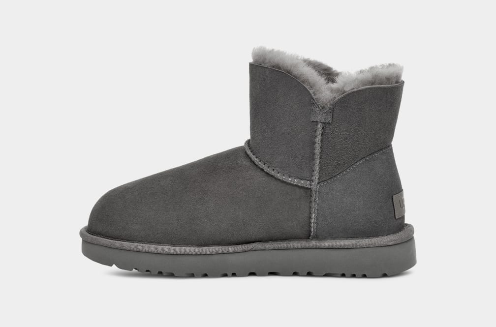 Botas Ugg Mini Bailey Button II Mujer Gris | Argentina VJIZLST-60