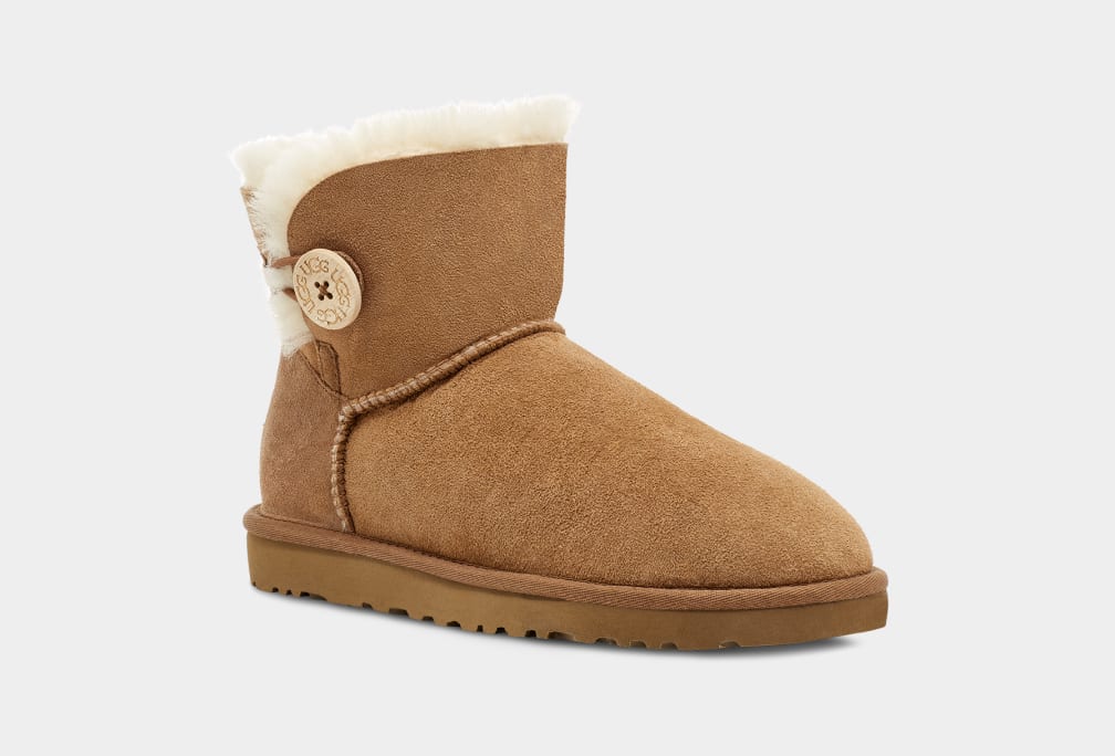 Botas Ugg Mini Bailey Button II Mujer Marrones | Argentina KZVNPFI-07