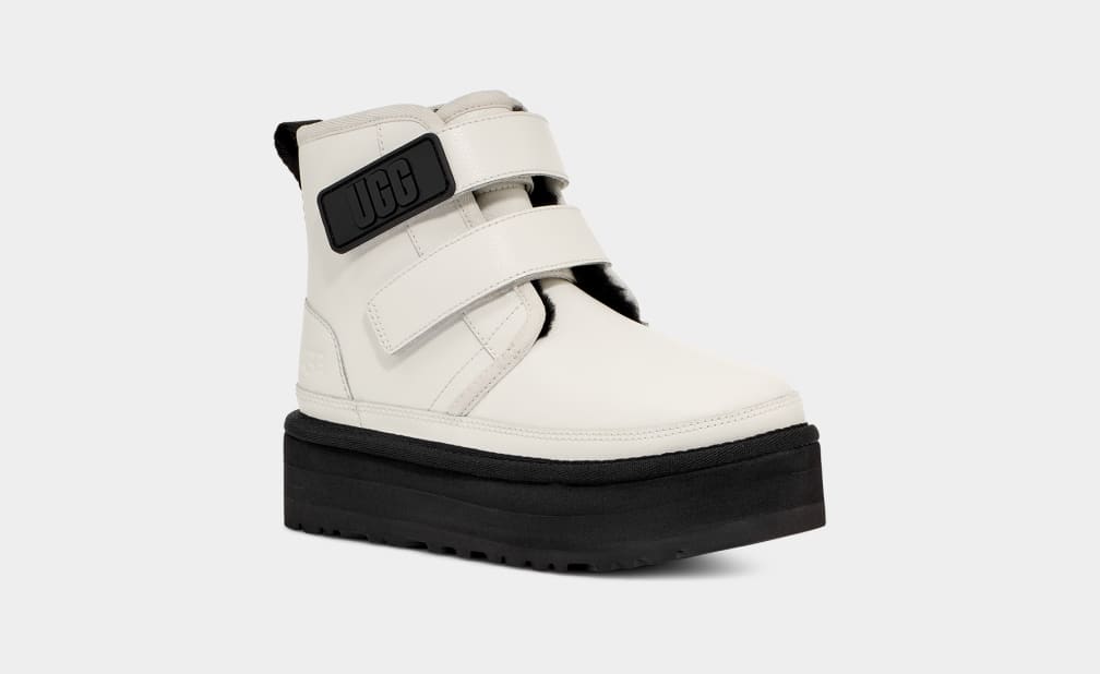 Botas Ugg Neumel Leather Niños Blancas | Argentina VZSTDYU-21