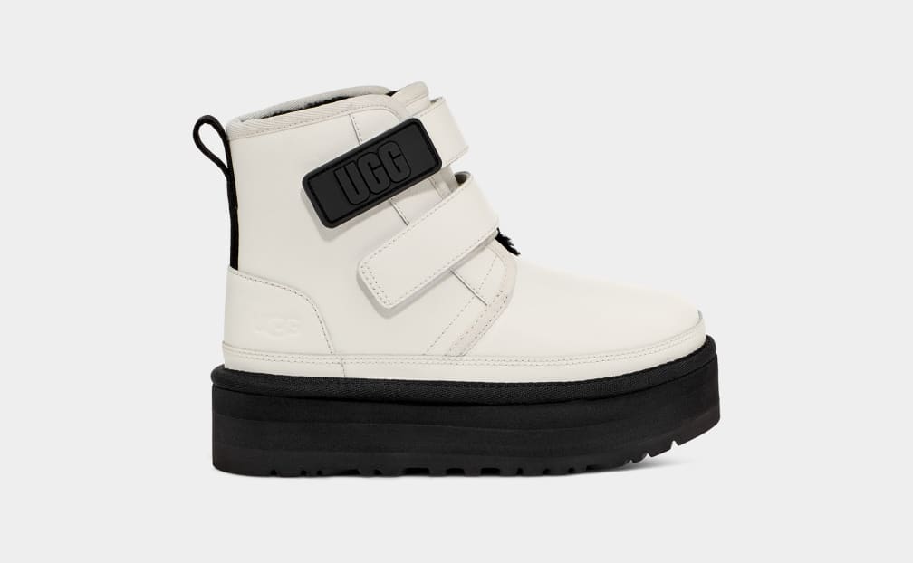 Botas Ugg Neumel Leather Niños Blancas | Argentina VZSTDYU-21