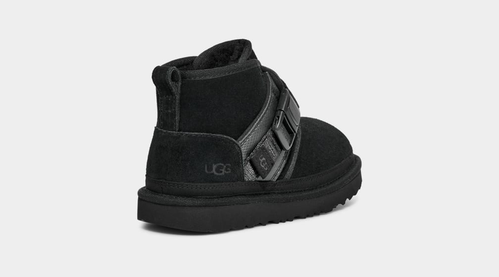 Botas Ugg Neumel Snapback Niños Negras | Argentina IBNHURA-98