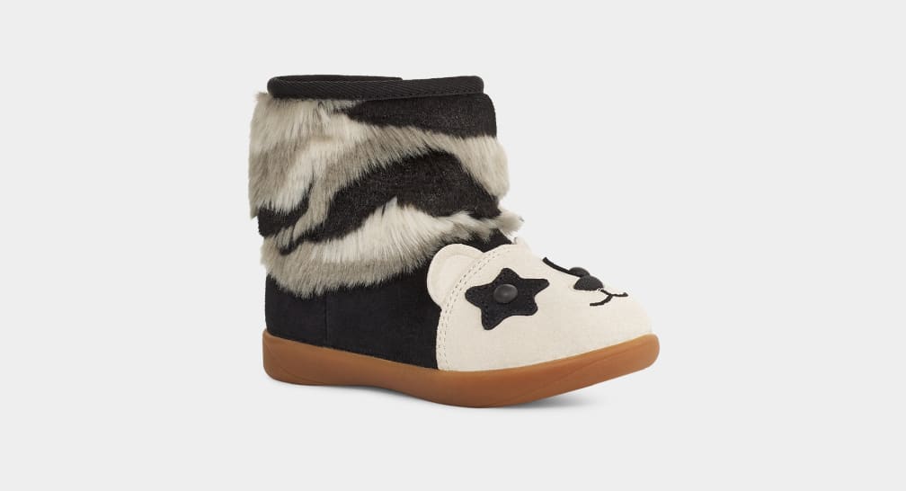 Botas Ugg Panda Stuffie Niños Negras | Argentina VFQURSD-53