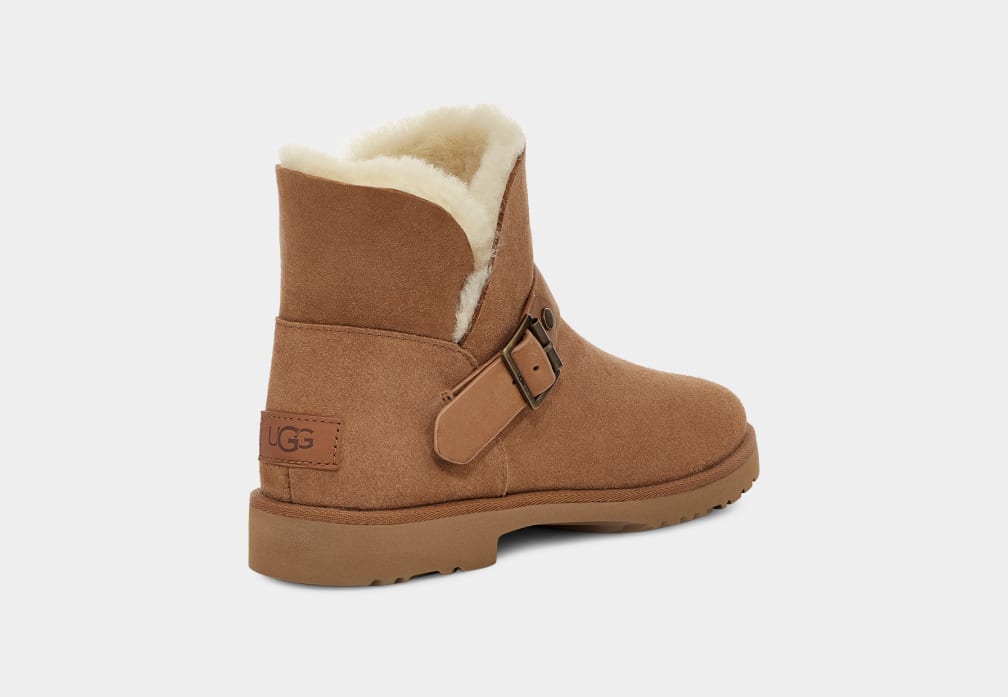 Botas Ugg Romely Buckle Mujer Marrones | Argentina HTUCYNG-09