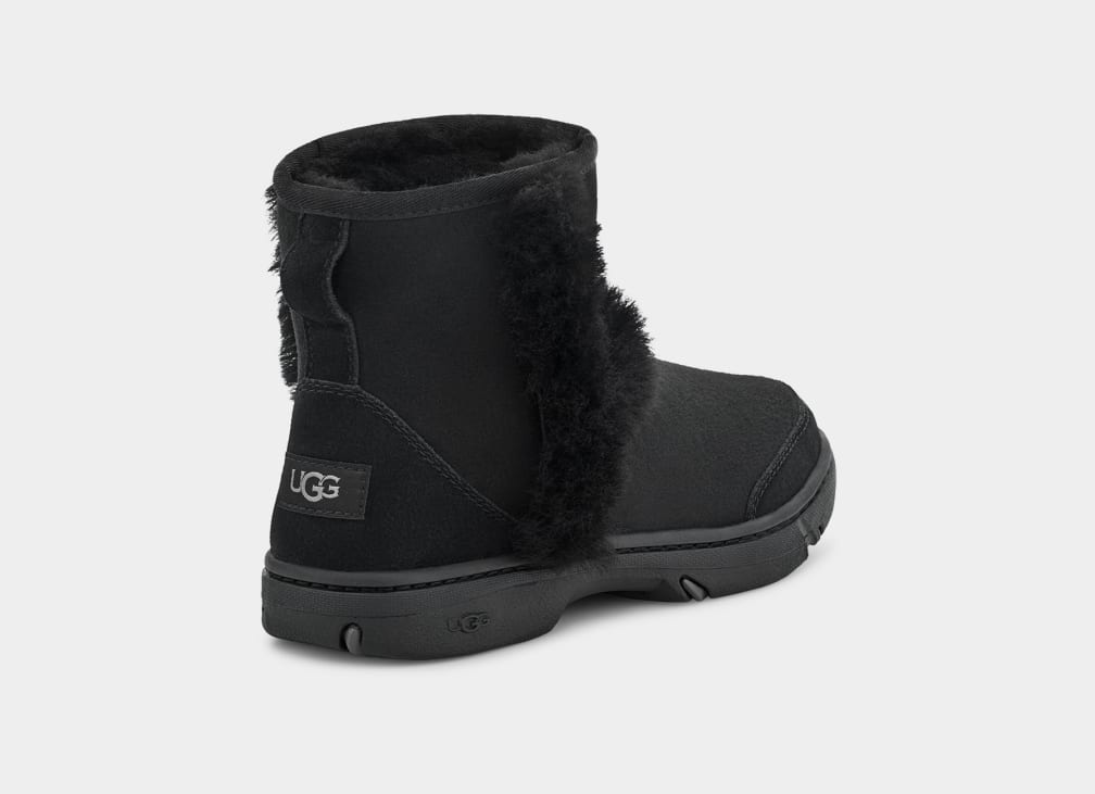 Botas Ugg Sunburst Mini Mujer Negras | Argentina OIAYZGU-46