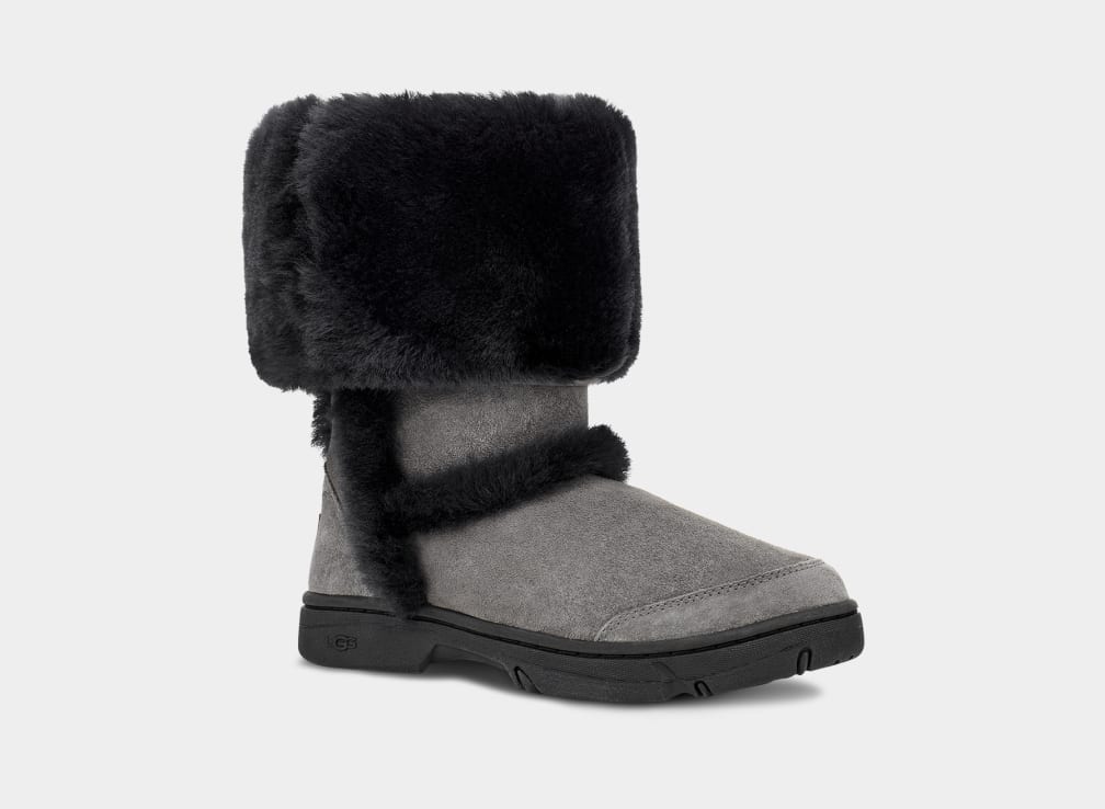 Botas Ugg Sunburst Tall Mujer Gris Negras | Argentina EMRBDXS-03