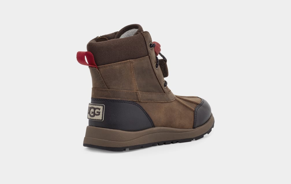 Botas Ugg Turlock Leather Weather Niños Marrones | Argentina UJWNBVO-56