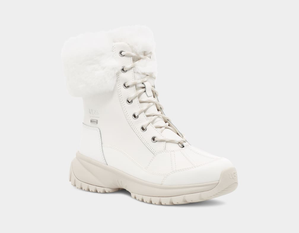 Botas Ugg Yose Fluff Mujer Blancas | Argentina XAQMSPW-37