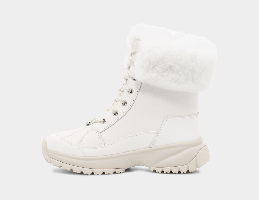 Botas Ugg Yose Fluff Mujer Blancas | Argentina XAQMSPW-37