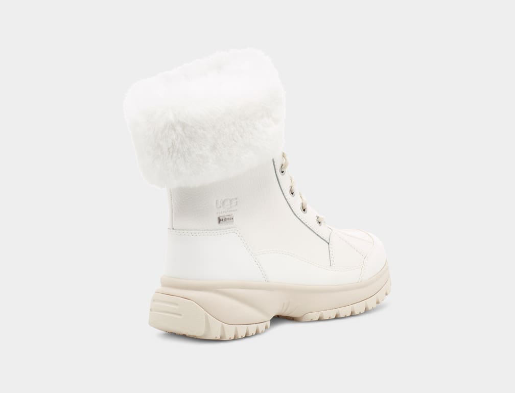 Botas Ugg Yose Fluff Mujer Blancas | Argentina XAQMSPW-37